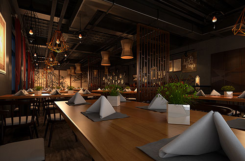 二七简约大气中式风格餐厅设计装修效果图