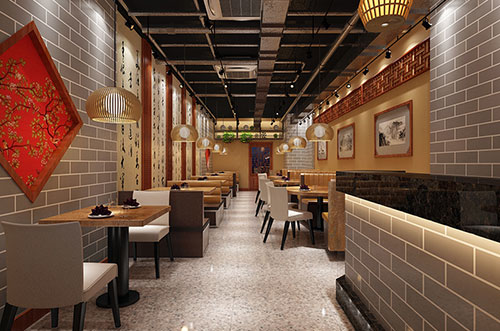 二七传统中式餐厅餐馆装修设计效果图