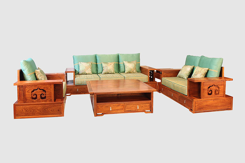 二七中式实木沙发简直太美了